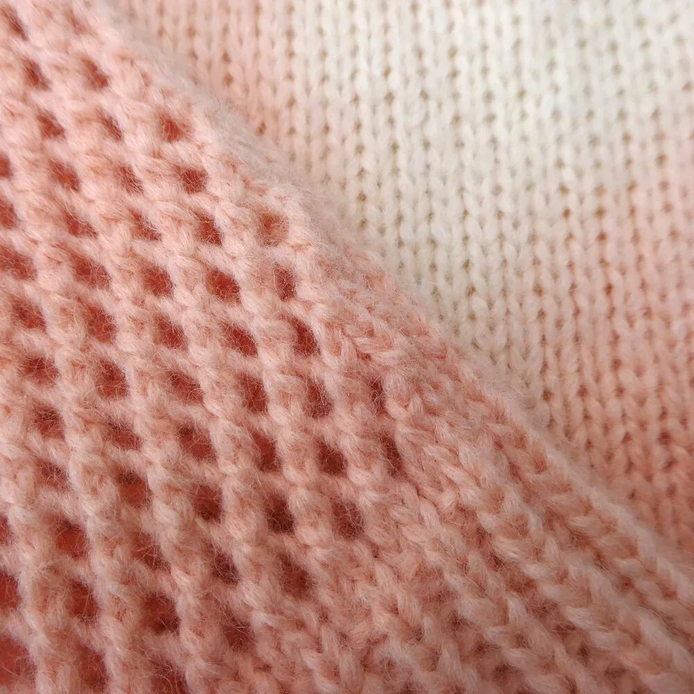 ALPaCa LoveShackFancy Knit Sweater Rosie Tie Dye Pastel Pink Cream Crochet Peru